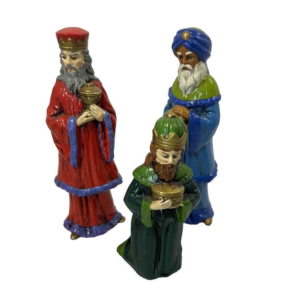 Wisemen Nativity Christmas Figurines Vintage RB Japan 10" Tall